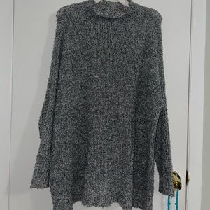 Long Mock Turtleneck Sweater